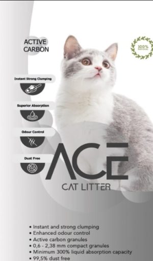 ACE אייס חול מתגבש לשירותי החתול פחם פעיל 10 ליטר